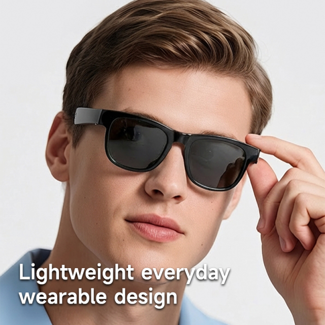 AI Smart TWS Audio Sunglasses, Bluetooth Music &amp; Calling, AI Translation, Photochromic Blue Light Blocking Lenses, IPX4 Waterproof  RC-SG029