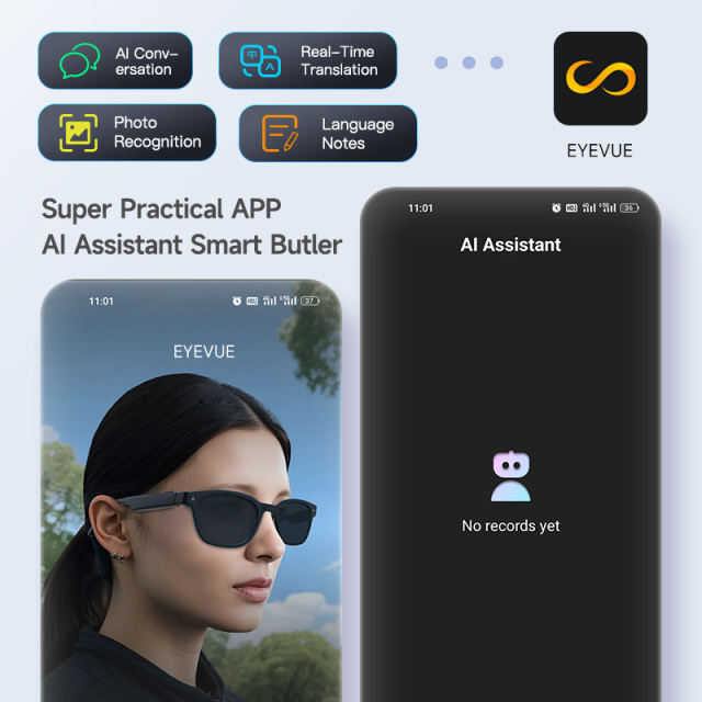 4K Camera AI Smart Glasses, Photo &amp; Video Recording, Bluetooth Music Calling Eyewear, 13MP Wearable Camera Glasses for Outdoor &amp; Travel RC-SG031