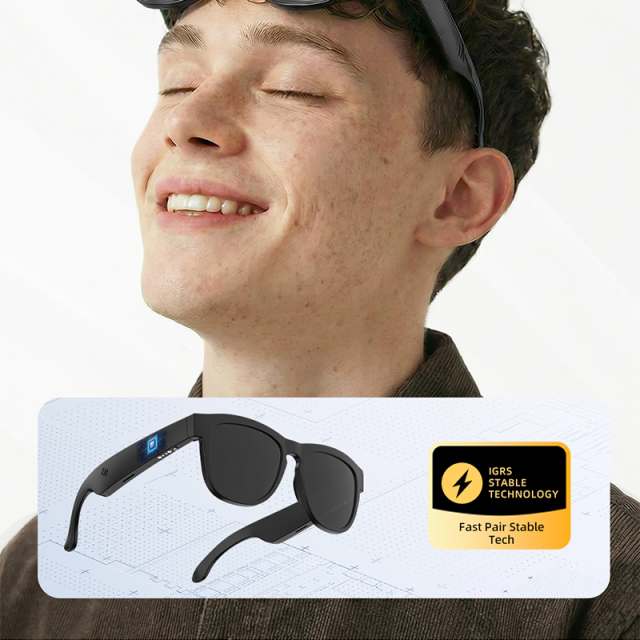 AI Smart TWS Audio Sunglasses, Bluetooth Music &amp; Calling, AI Translation, Photochromic Blue Light Blocking Lenses, IPX4 Waterproof  RC-SG029