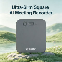 128GB Smart AI Meeting Recorder，3-Mic Far-Field， 140-Language Real-Time Translation & Transcription | Phone Call Recording for iPhone， WiFi 6 Fast Transfer，ChatGPT & AI Assistant Enabled  RC-N02