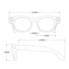 AI-Powered Smart Glasses: 8MP HD Camera, Live Streaming, Real-Time Translation & ChatGPT Integration RC-SG032