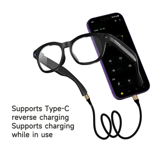 AI-Powered Smart Glasses: 8MP HD Camera, Live Streaming, Real-Time Translation & ChatGPT Integration RC-SG032