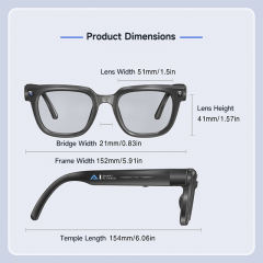 AI Translation Smart Glasses | 8MP Camera Video Recording | Bluetooth 5.3 Music & Calls | Hi-Fi Dual Speakers | WiFi4 Wireless Glasses | Hands-Free Audio & Voice Control | 2026 New RC-SG006 RC-SG006