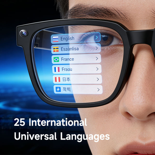 AI Translation Smart Glasses | 8MP Camera Video Recording | Bluetooth 5.3 Music & Calls | Hi-Fi Dual Speakers | WiFi4 Wireless Glasses | Hands-Free Audio & Voice Control | 2026 New RC-SG006 RC-SG006