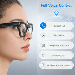 AI Translation Smart Glasses | 8MP Camera Video Recording | Bluetooth 5.3 Music & Calls | Hi-Fi Dual Speakers | WiFi4 Wireless Glasses | Hands-Free Audio & Voice Control | 2026 New RC-SG006 RC-SG006