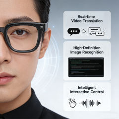 AI Translation Smart Glasses | 8MP Camera Video Recording | Bluetooth 5.3 Music & Calls | Hi-Fi Dual Speakers | WiFi4 Wireless Glasses | Hands-Free Audio & Voice Control | 2026 New RC-SG006 RC-SG006