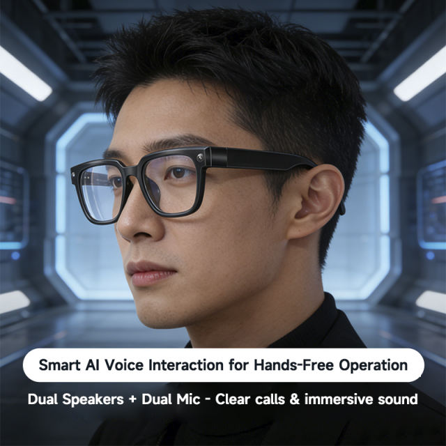 AI Translation Smart Glasses | 8MP Camera Video Recording | Bluetooth 5.3 Music & Calls | Hi-Fi Dual Speakers | WiFi4 Wireless Glasses | Hands-Free Audio & Voice Control | 2026 New RC-SG006 RC-SG006