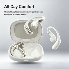 TWS Open-Ear Wireless Earhooks with Smart AI Translation, Bluetooth 6.0 Directional Sound Sports Headphones, Macaron Green HD Call Noise Cancelling Earbuds RC-AE18