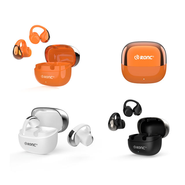 IFree 23 Open Ear Clip-on Bluetooth 6.0 Earbuds with Smart AI Translation, Directional Sound Wireless Sports Headphones, IPX4 Waterproof Translucent Charging Case RC-AE17