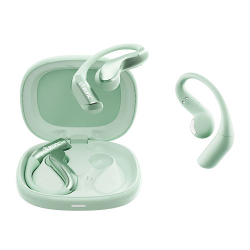 TWS Open-Ear Wireless Earhooks with Smart AI Translation, Bluetooth 6.0 Directional Sound Sports Headphones, Macaron Green HD Call Noise Cancelling Earbuds RC-AE18