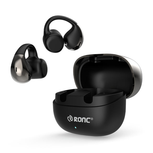 IFree 23 Open Ear Clip-on Bluetooth 6.0 Earbuds with Smart AI Translation, Directional Sound Wireless Sports Headphones, IPX4 Waterproof Translucent Charging Case RC-AE17