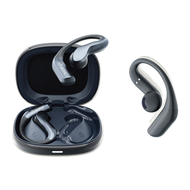 TWS Open-Ear Wireless Earhooks with Smart AI Translation, Bluetooth 6.0 Directional Sound Sports Headphones, Macaron Green HD Call Noise Cancelling Earbuds RC-AE18