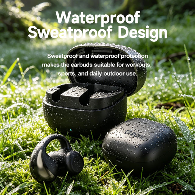 IFree 23 Open Ear Clip-on Bluetooth 6.0 Earbuds with Smart AI Translation, Directional Sound Wireless Sports Headphones, IPX4 Waterproof Translucent Charging Case RC-AE17