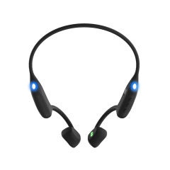 Bone Conduction Sports Headphones with Smart AI Translation, Heart Rate Monitor & Step Tracker, Bluetooth 6.0 Wireless Open-Ear Headset with Built-in TF Card & LED Night Running Light，RC-AE21