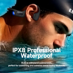 Bone Conduction Sports Headphones with Smart AI Translation, Heart Rate Monitor & Step Tracker, Bluetooth 6.0 Wireless Open-Ear Headset with Built-in TF Card & LED Night Running Light，RC-AE21