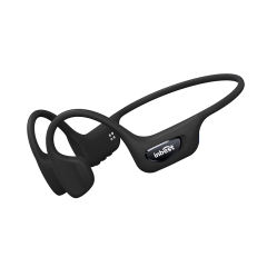 Bone Conduction Sports Headphones with Smart AI Translation, Heart Rate Monitor & Step Tracker, Bluetooth 6.0 Wireless Open-Ear Headset with Built-in TF Card & LED Night Running Light，RC-AE21