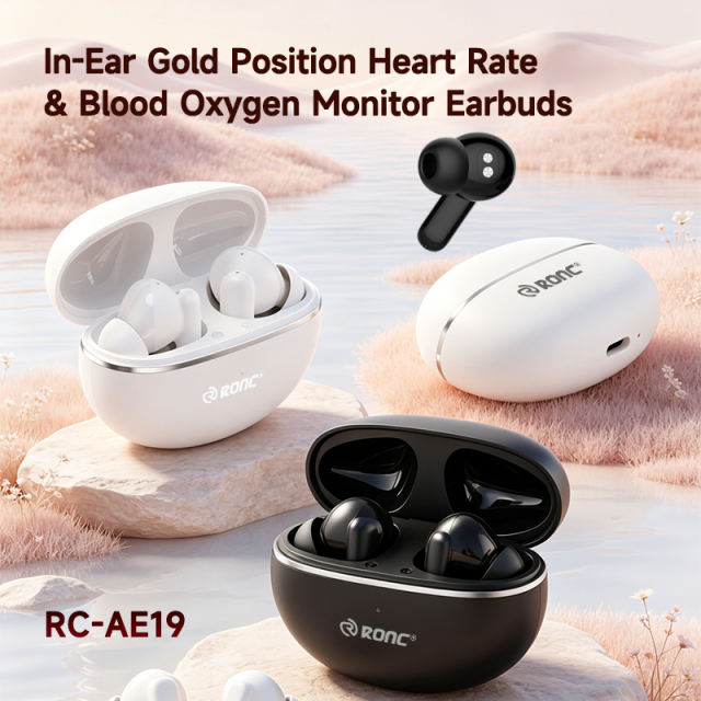 Smart AI Translator Earbuds with Heart Rate & Blood Oxygen Monitor, Bluetooth 6.0 ANC+ENC Noise Cancelling Sports Headphones, 30dB Deep Bass Wireless Earphones