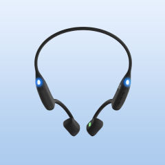 Bone Conduction Sports Headphones with Smart AI Translation, Heart Rate Monitor & Step Tracker, Bluetooth 6.0 Wireless Open-Ear Headset with Built-in TF Card & LED Night Running Light，RC-AE21