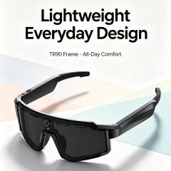 8MP AI Camera Smart Glasses | 800W HD Photo &amp; Video Recording | ChatGPT AI Translation Glasses | Real-Time Translator | Open-Ear Bluetooth Audio Glasses，RC-SG033