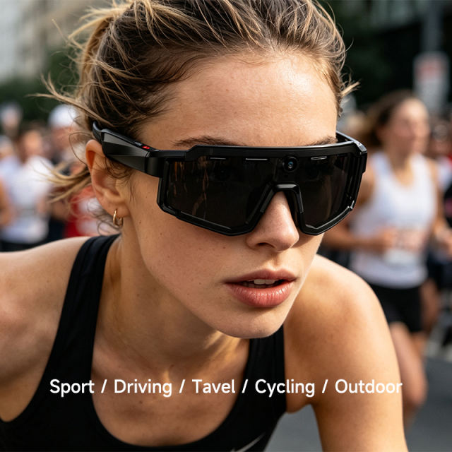 8MP AI Camera Smart Glasses | 800W HD Photo &amp; Video Recording | ChatGPT AI Translation Glasses | Real-Time Translator | Open-Ear Bluetooth Audio Glasses，RC-SG033