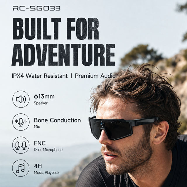 8MP AI Camera Smart Glasses | 800W HD Photo &amp; Video Recording | ChatGPT AI Translation Glasses | Real-Time Translator | Open-Ear Bluetooth Audio Glasses，RC-SG033