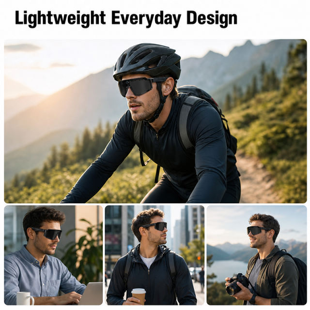 8MP AI Camera Smart Glasses | 800W HD Photo &amp; Video Recording | ChatGPT AI Translation Glasses | Real-Time Translator | Open-Ear Bluetooth Audio Glasses，RC-SG033