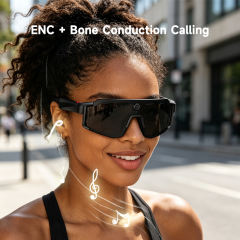 8MP AI Camera Smart Glasses | 800W HD Photo &amp; Video Recording | ChatGPT AI Translation Glasses | Real-Time Translator | Open-Ear Bluetooth Audio Glasses，RC-SG033