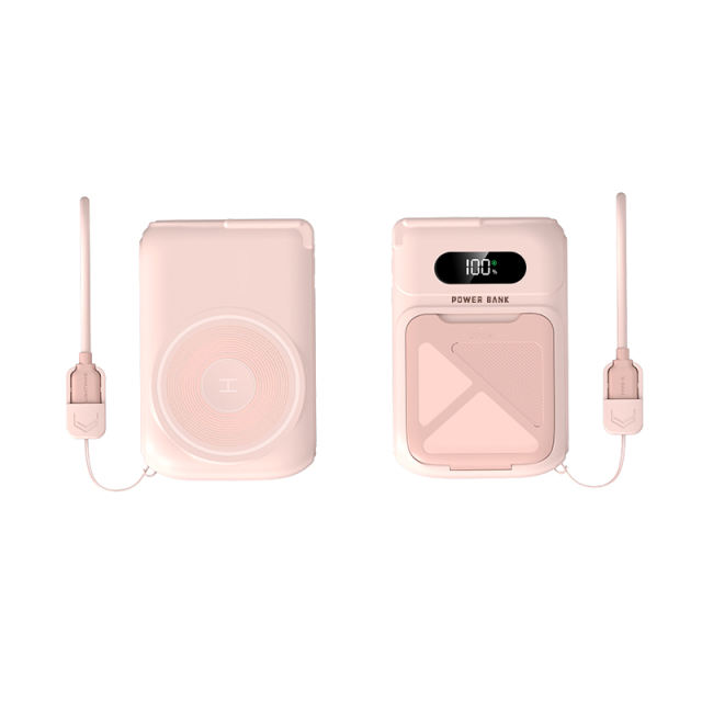 6-in-1 Qi2 MagSafe Power Bank 22.5W Fast Charging – Built-in Dual Cables + Apple Watch Charger + Stand, 10000mAh Magnetic External Battery for iPhone & Android (2026 New) RC-PD99