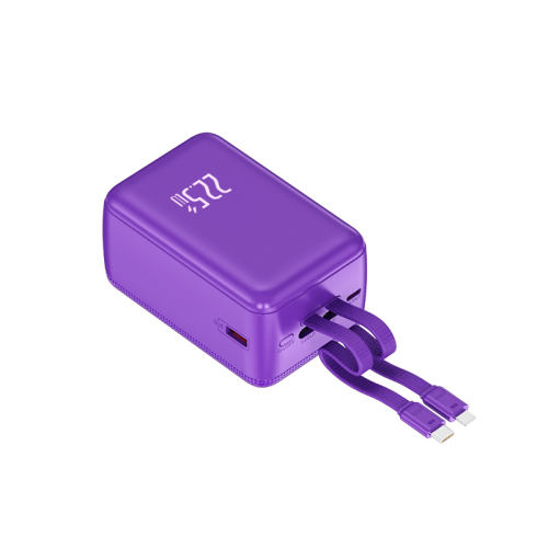 Dual Built‑in Cable Power Bank – 22.5W Bidirectional Fast Charging, 5 Color Options, 3C Certified, High‑Capacity Travel Charger for iPhone & Android (2026 New) RC‑PD97