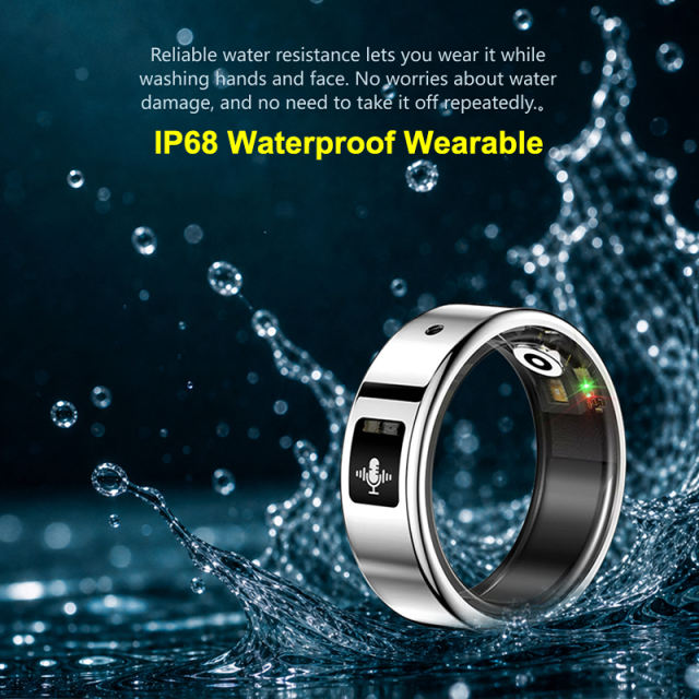 RONC AI Smart Recording Health Ring,Transcription & AI Summary,Heart Rate & Sleep Monitor RC-SR006