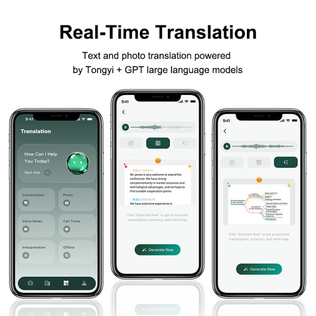 RONC AI Smart Recording Health Ring,Transcription & AI Summary,Heart Rate & Sleep Monitor RC-SR006