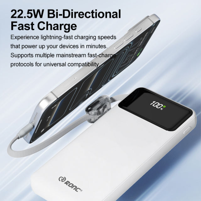 2026 New Arrival Swappable Battery Power Bank – 22.5W Fast Charge, 10000mAh Detachable Battery, Built-in USB-C Cable &amp; Emergency Flashlight – The Ultimate Travel Companion