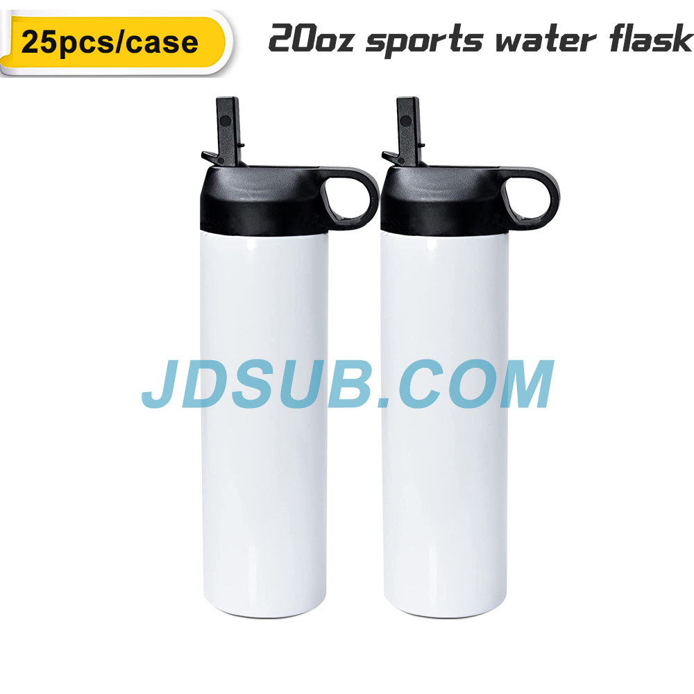 25Pack 20oz Sublimation Tumbler Sublimation Sports Water Flask