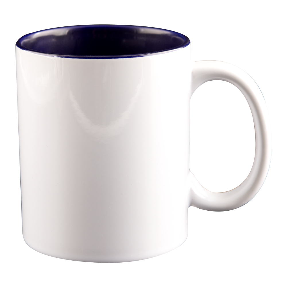 36pack 11oz Ceramic Black White Sublimation Mug Colored Inner with Handle