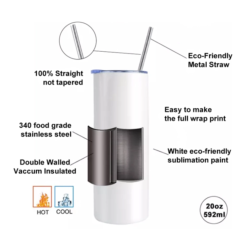 KOCDAM 25 pack 20oz Green Glow In the Dark Sublimation Straight Tumbler Blanks with Plastic Straws
