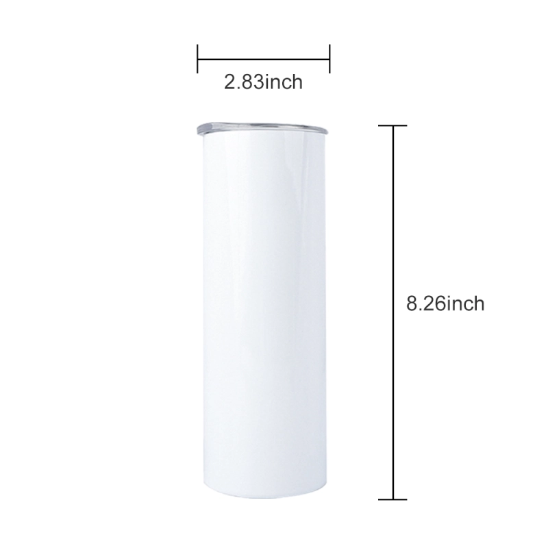 KOCDAM 25 pack 20oz Green Glow In the Dark Sublimation Straight Tumbler Blanks with Plastic Straws