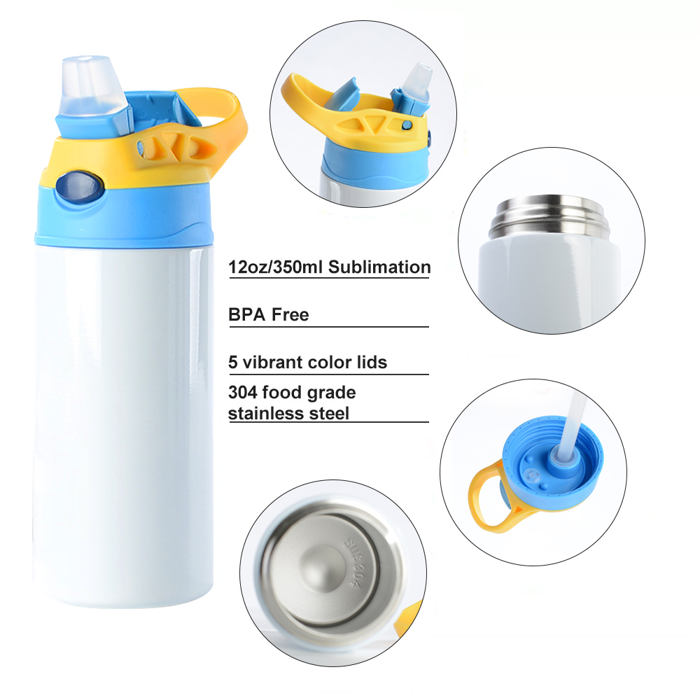 25/50 Pack 12oz Sublimation Kids Water Bottle Kids Water Bottle