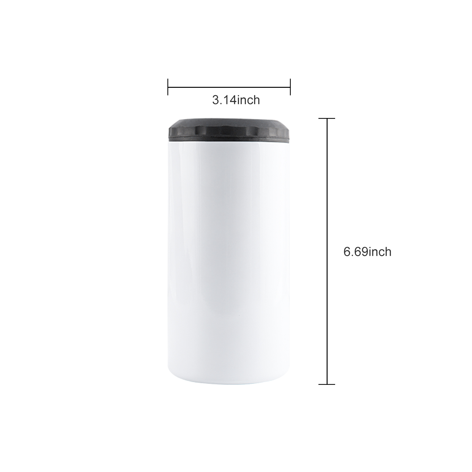 25 Pack 16oz 4 IN 1 Sublimation Can Cooler Blanks with 2 lids and plastic straws