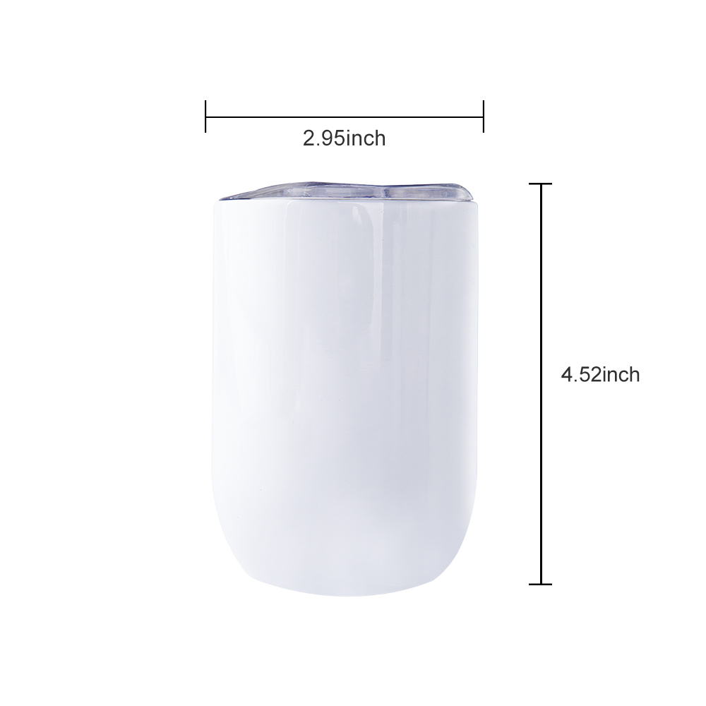 KOCDAM 50 Pack 12oz Stainless Steel Vacuum Insulation Straight Sublimation Blanks Wine Tumbler