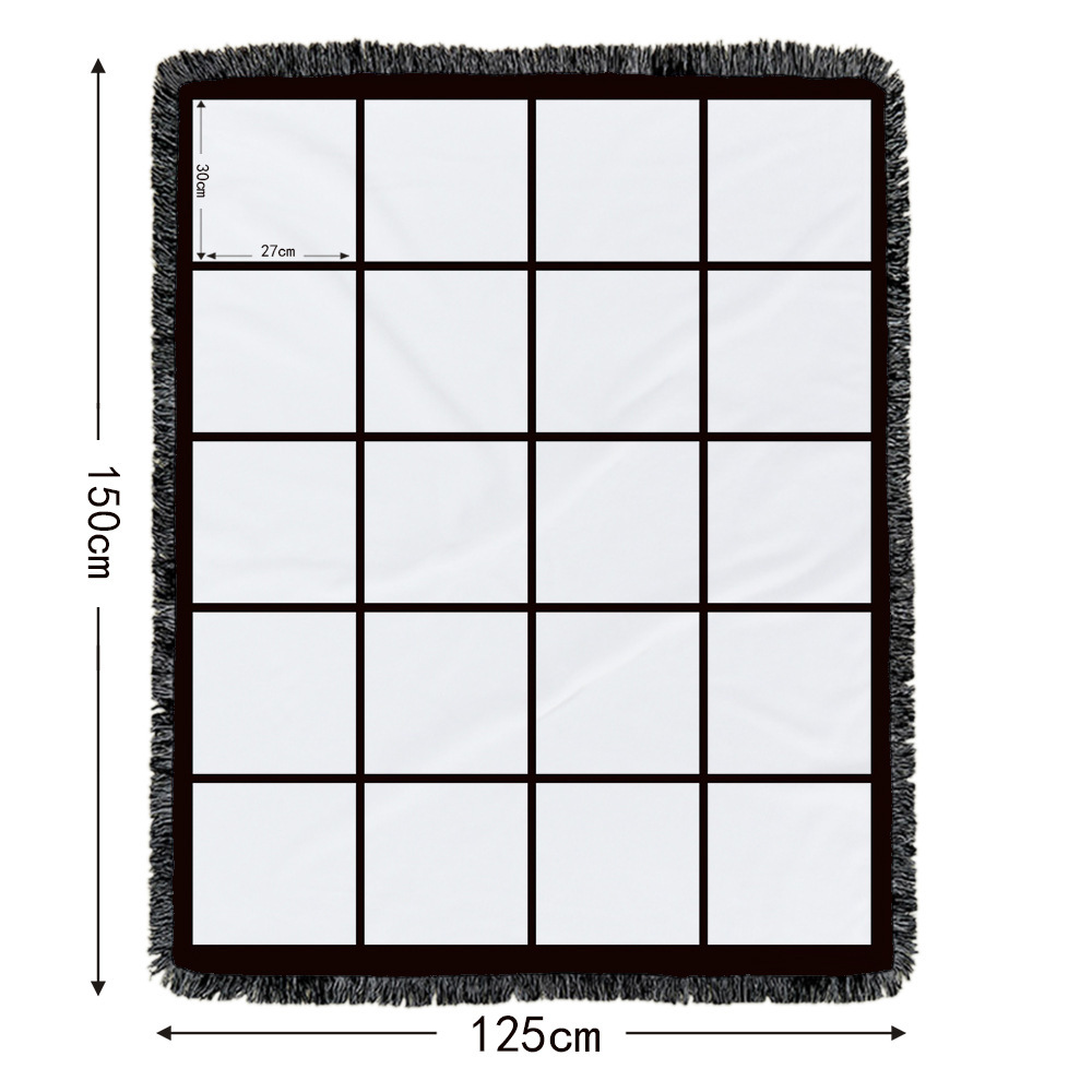 20pack Polyester Square 9 Panel 15 Panel 20 Panel Sublimation Blanket