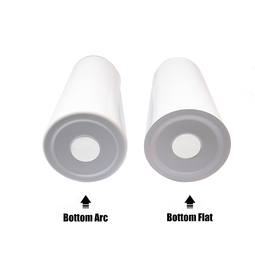 50 Pack New Style 20oz Flat Edge White Sublimation Tumbler with Straw