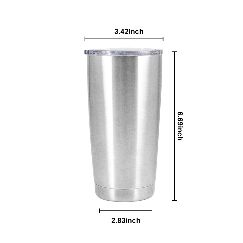 JD Marketing 25Pack 20oz stainless steel silver double wall vacuum regular travel car mug