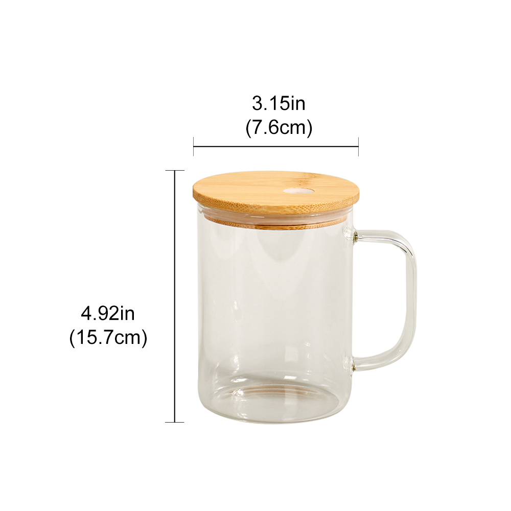 25 Pack 15oz Sublimation Frosted Mugs with Bamboo Lids and Plastic Straw