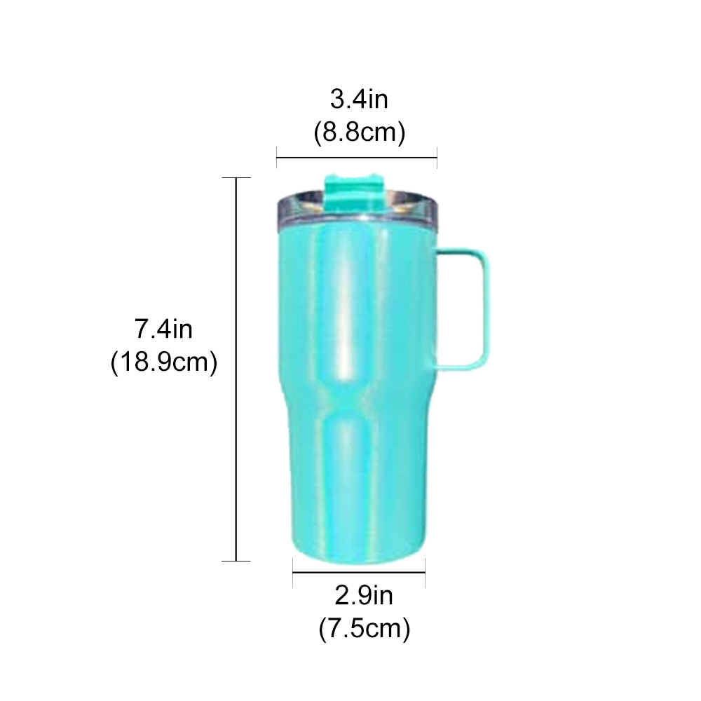 25 Pack 20oz Blank Sublimation Car Shape Kids Shimmer Tumblers With Handles