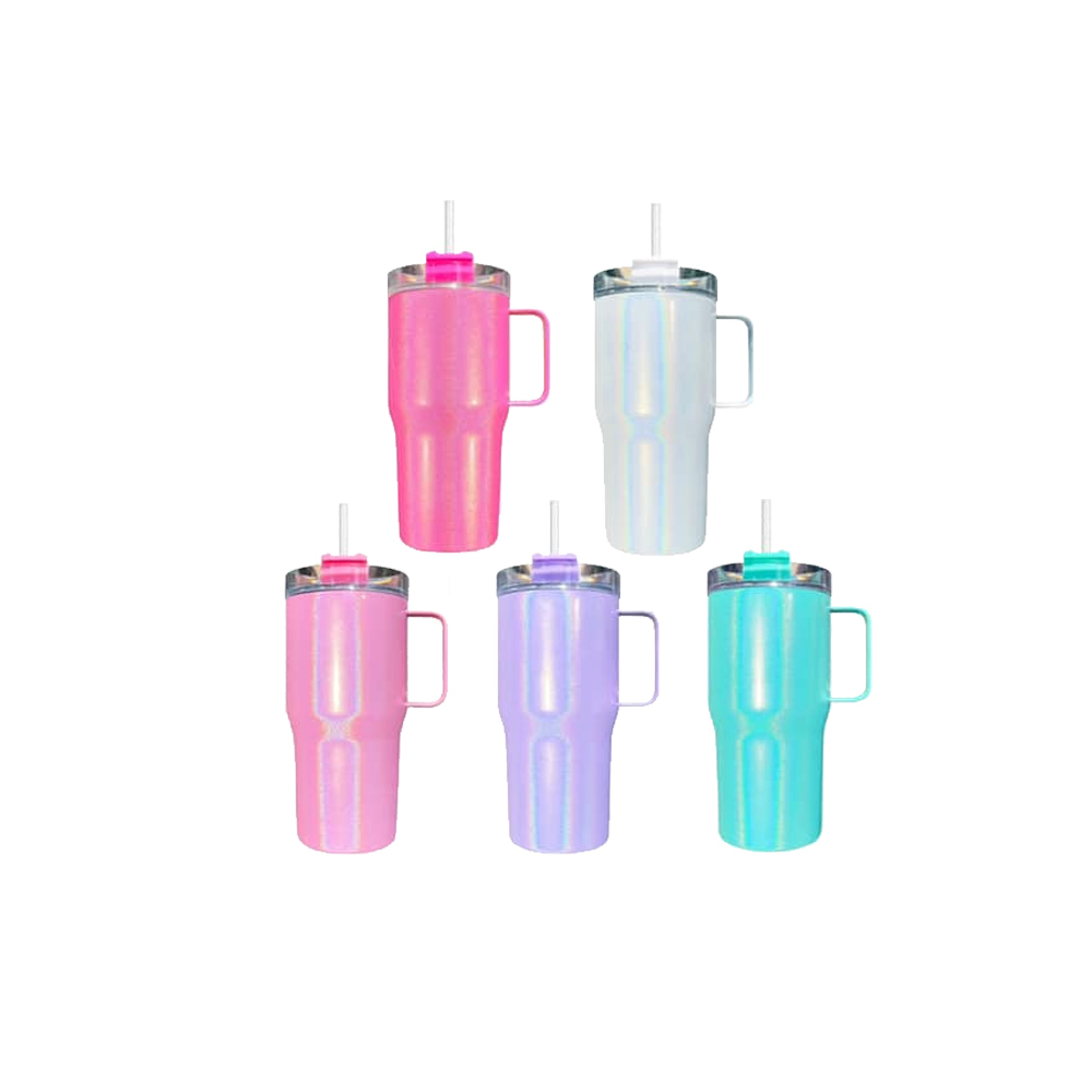 25 Pack 20oz Blank Sublimation Car Shape Kids Shimmer Tumblers With Handles