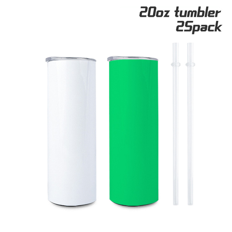 20oz Sublimatable Glow Glass Skinny Tumbler – The Stainless Depot