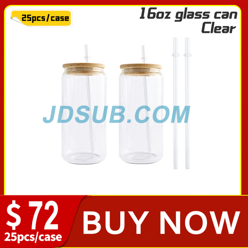 16oz Glass Mason Jar with Handle & Bamboo Lids and Straws - China