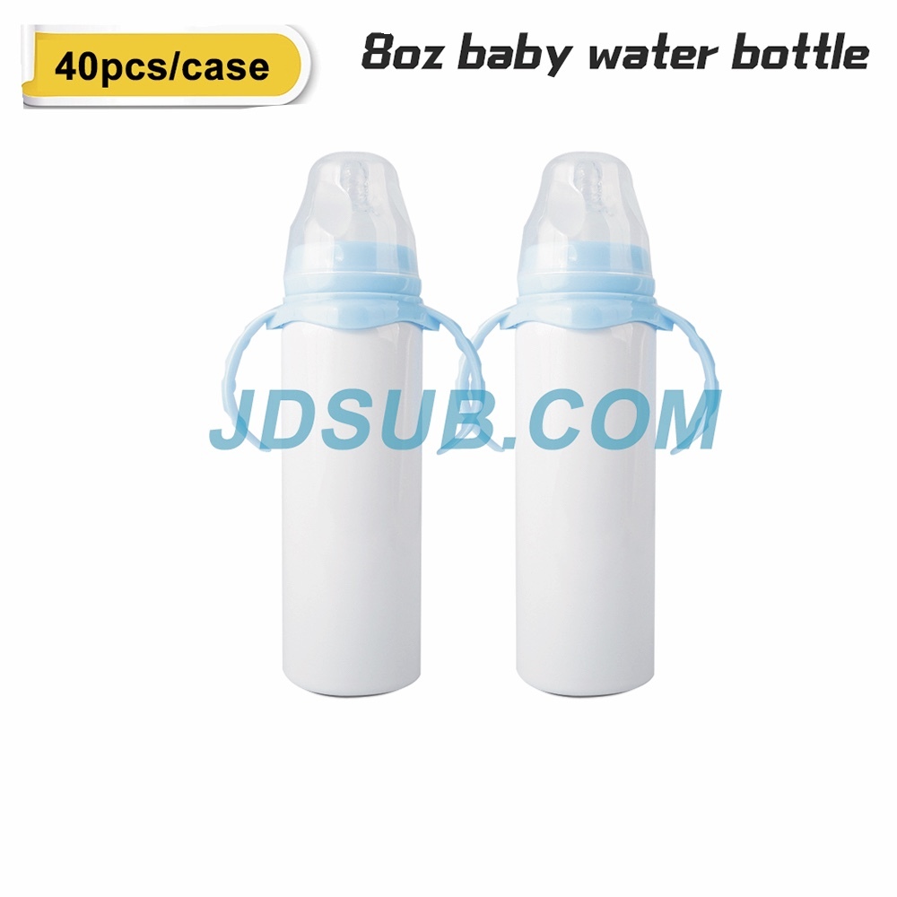 25 Pack 8oz Sublimation Pink Blue Baby Feeding Cup Sippy Cup Water Bottle