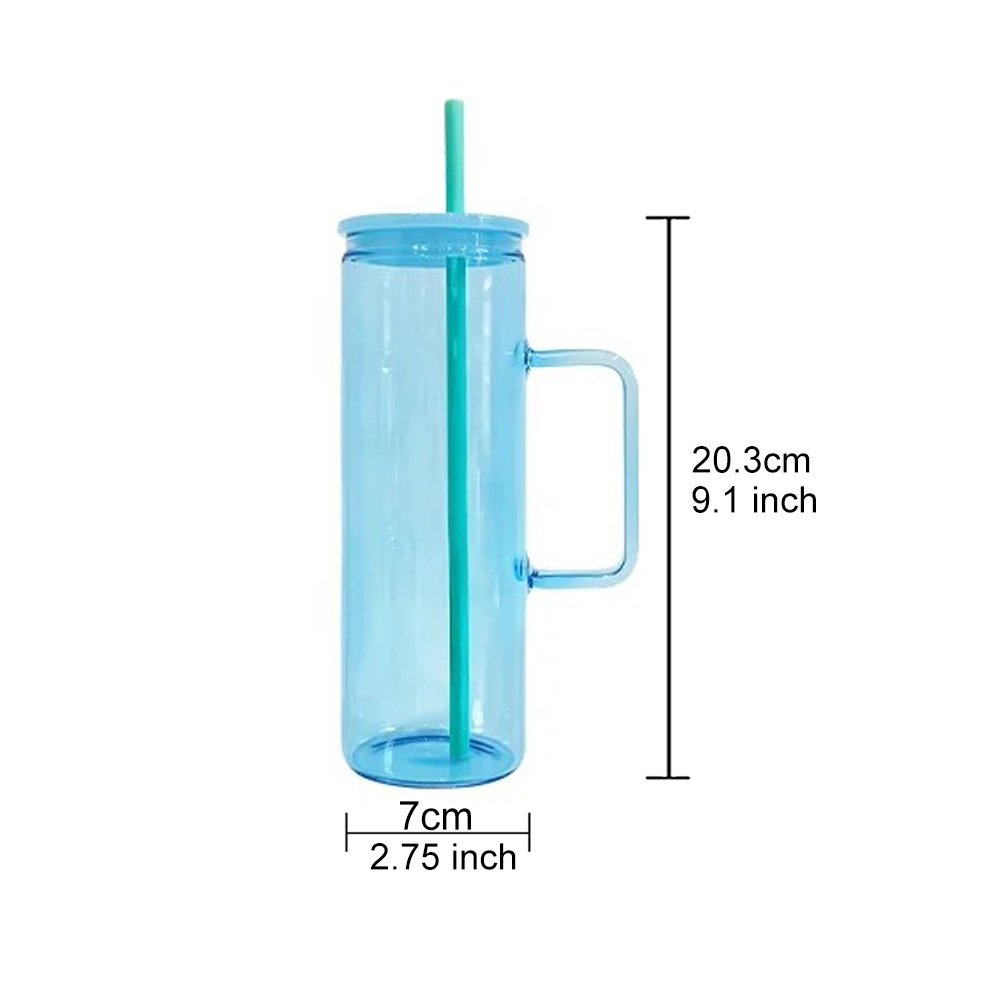 KOCDAM 25Pack 20oz Sublimation Jelly Mugs With Plastic Lids And Plastic Straw