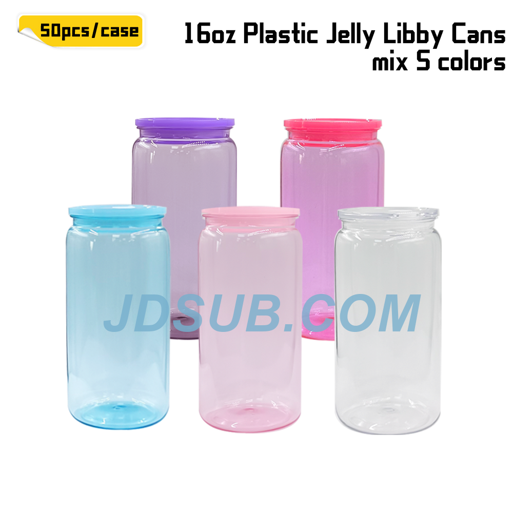 KOCDAM 50 Pack 16oz Plastic Cups With Plastic Lids And Plastic Straw